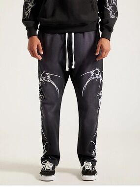 Pacsun Black Graphic Sweatpants
